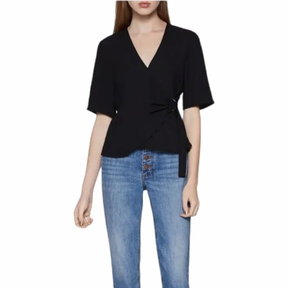 Bcbgeneration Elbow Sleeve‎ Wrap Top Size SMALL - Picture 2 of 13